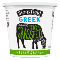 Stonyfield Organic 100% Grassfed Greek Whole Milk Plain Yogurt